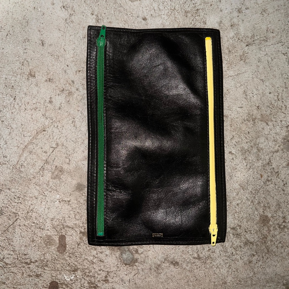 Smythson multi zip case in Panama vintage wallet passport holder leather